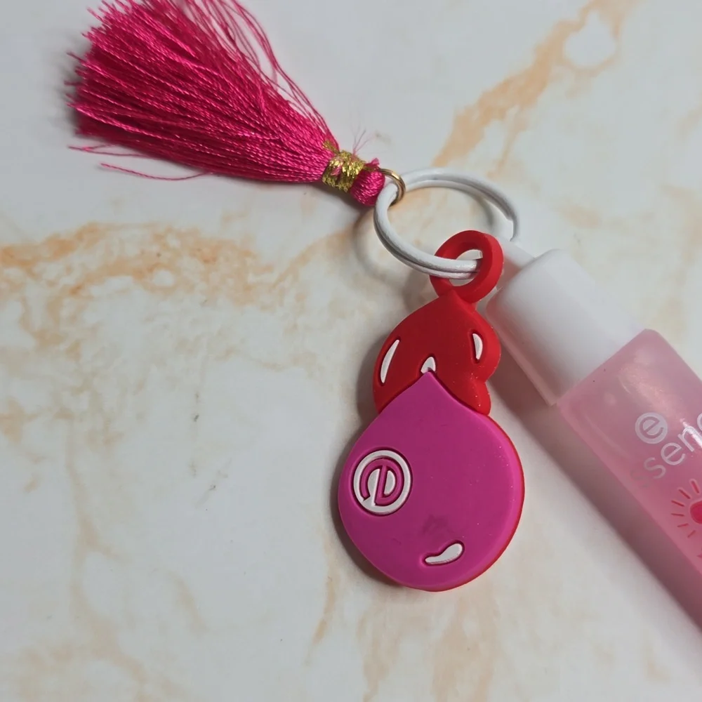 Essence Bubble Gum Pink Lip Gloss Bag Charm Neq